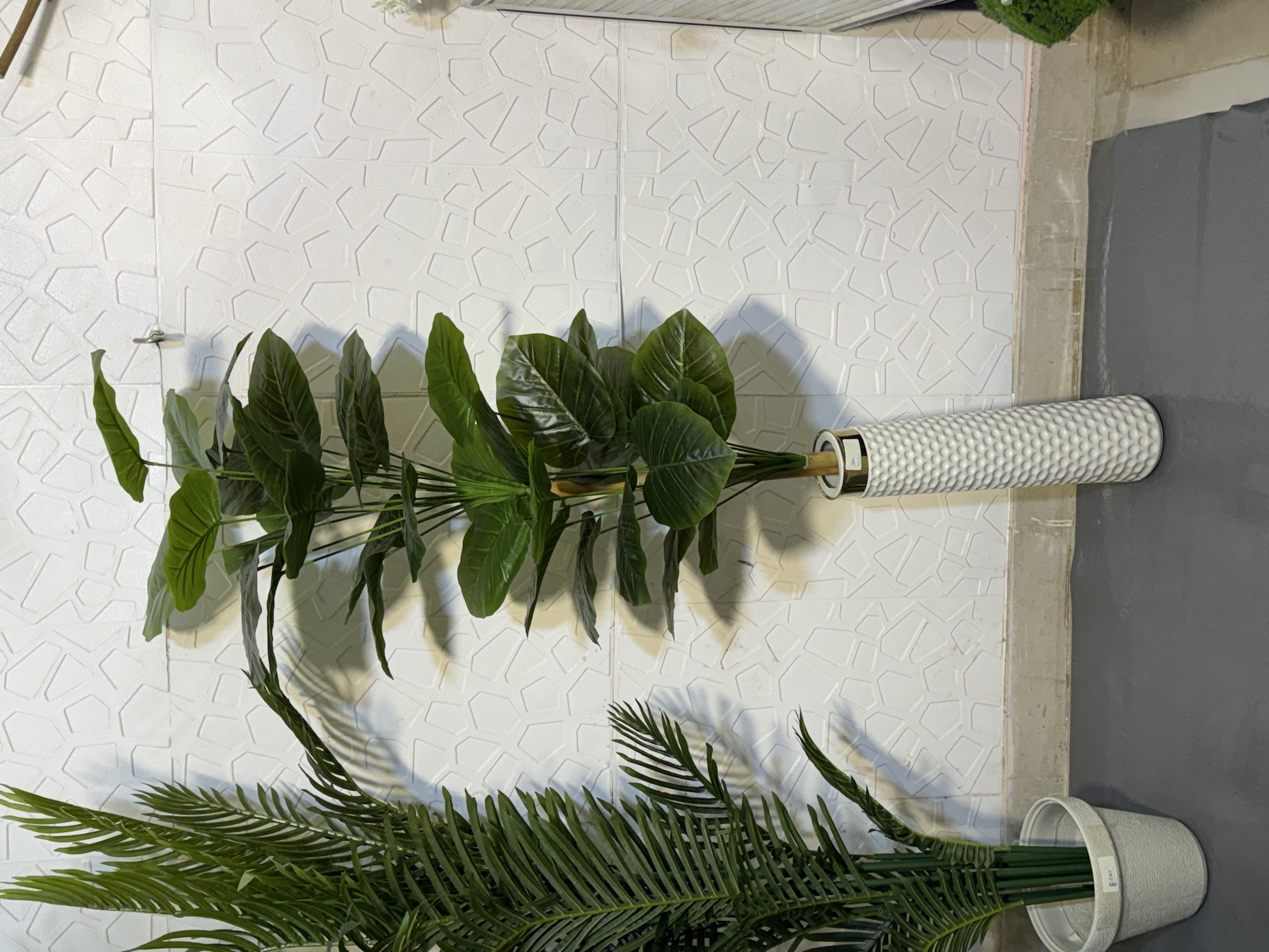 5 ft plant with long vase